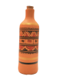 Round water bottle with pattern - Side view 