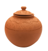 Plain Clay Water Pot With Lid Small - 1