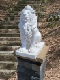 Majestic Lion (White) - Outdoor Marble Statue
