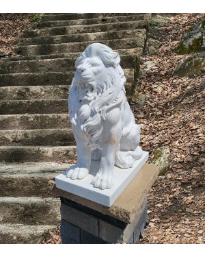 Outdoor Marble Statue of Lion
