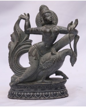Classical Indian Lady on a Peacock