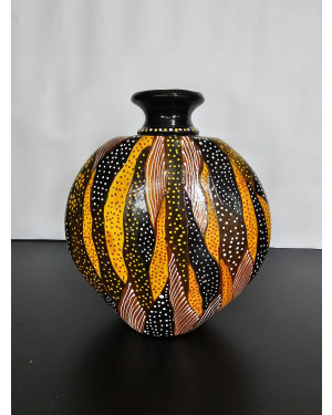 Multicolored Decorative Terracotta Vase