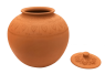 Plain Clay Water Pot With Lid Large - 2